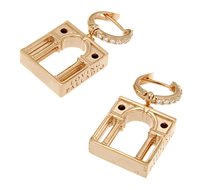 Earrings Loving Palladio  Woman 3D in Silver Zircone ORR05 SERLIANA - ORR05 SERLIANA